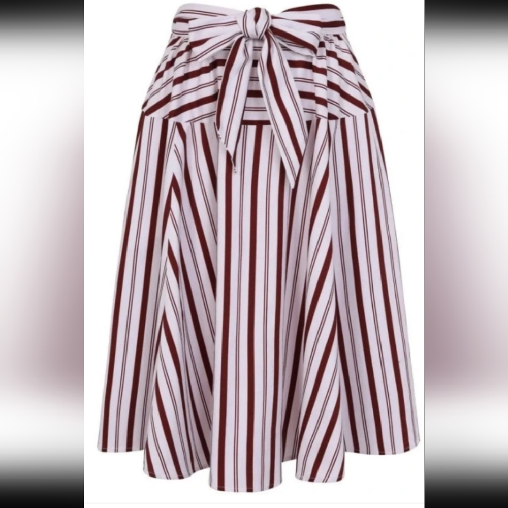Collectif Mainline Skirt Kylie Candy  Cane  Striped 🍬 Swing Skirt